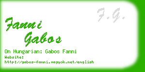 fanni gabos business card
